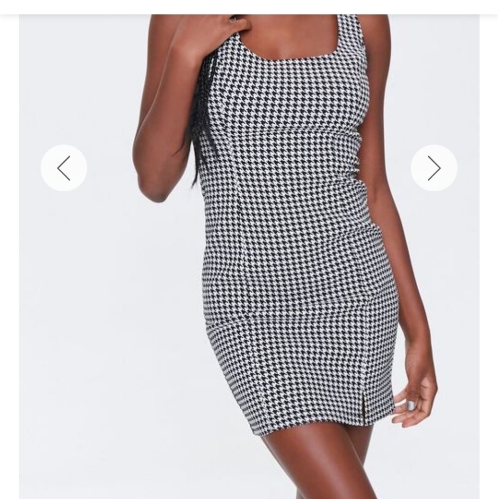 Houndstooth mini dress